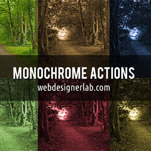 Monochrome Photoshop Actions