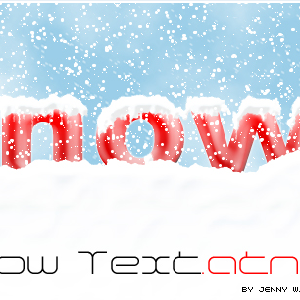 Snow Text Photoshop Action