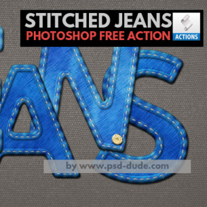 Stitched Jeans Photoshop Free Action